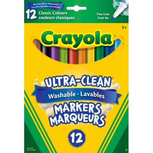 Crayola Original Fine Line Washable Markers - 12 pack image