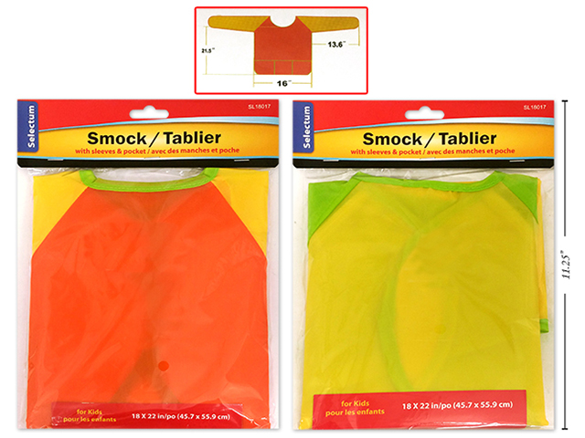 Children's Art Smock w/ Sleeves and Pocket image