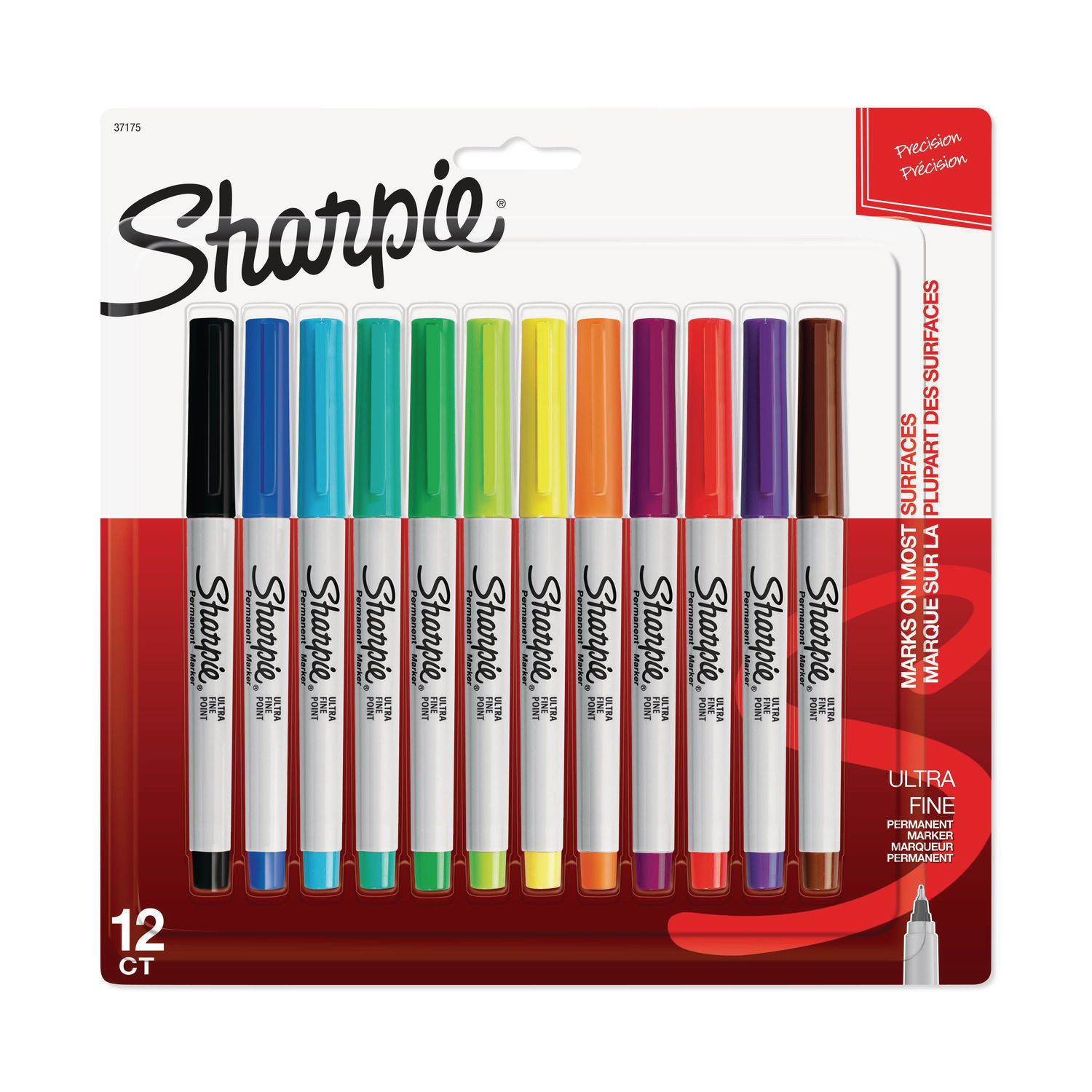 Sharpie Ultra Fine Point Permanent Markers - Assorted Colours - 12 Pack image