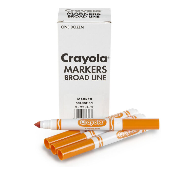 Crayola Broad Line Markers (Orange) - 12 Pack image