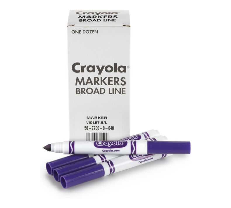 Crayola Broad Line Markers (Violet) - 12 Pack image