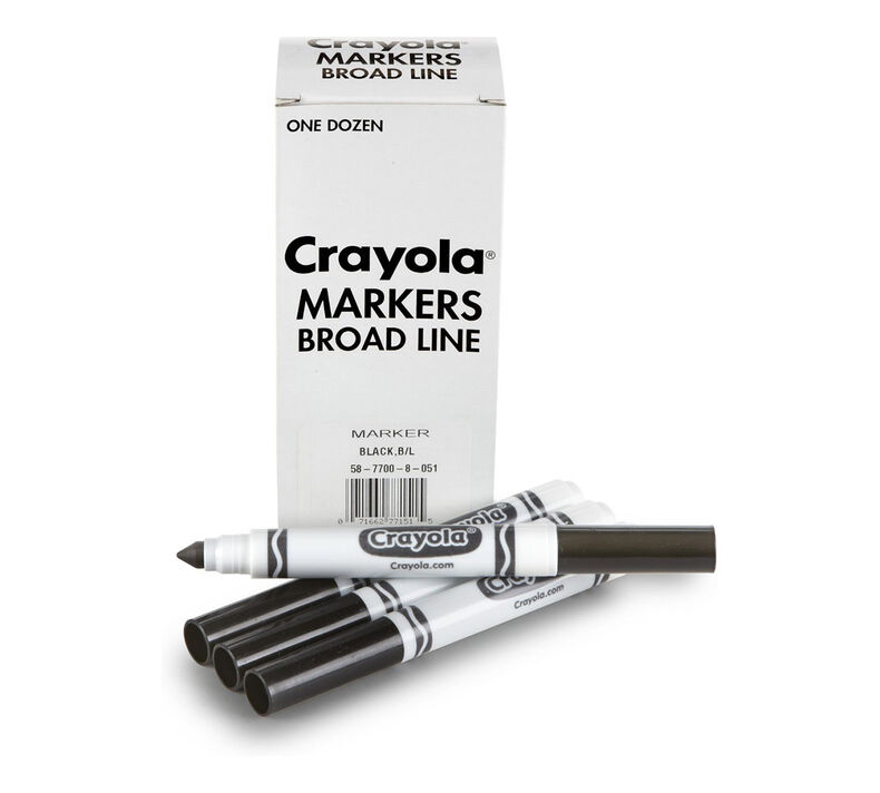 Crayola Broad Line Markers (Black) - 12 pack image