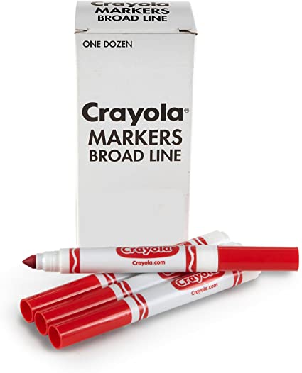 Crayola Broad Line Markers (Red) - 12 pack image
