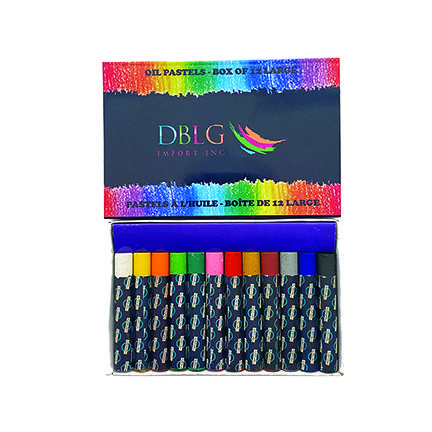 School Start Oil Pastels - 12 colour set (jumbo size) image