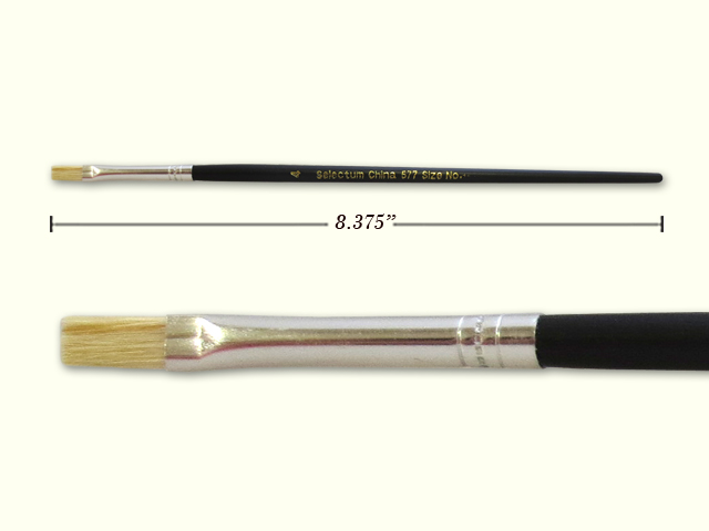 Flat Hog Hair Bristle Brush - Size 4 image