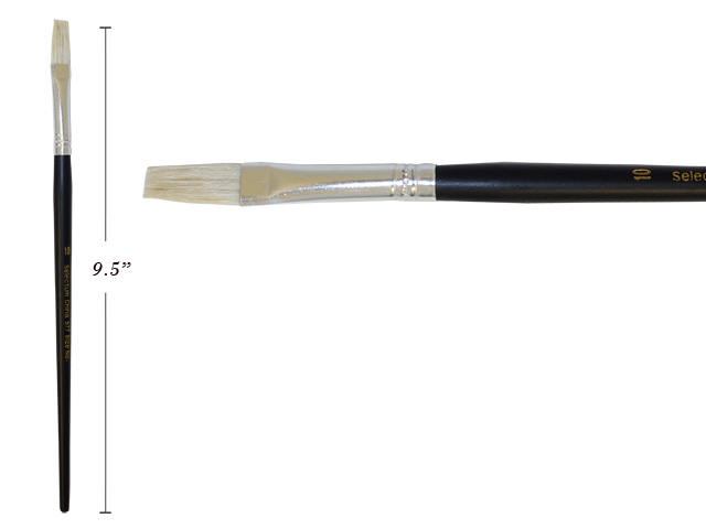 Flat Hog Hair Bristle Brush - Size 10 image