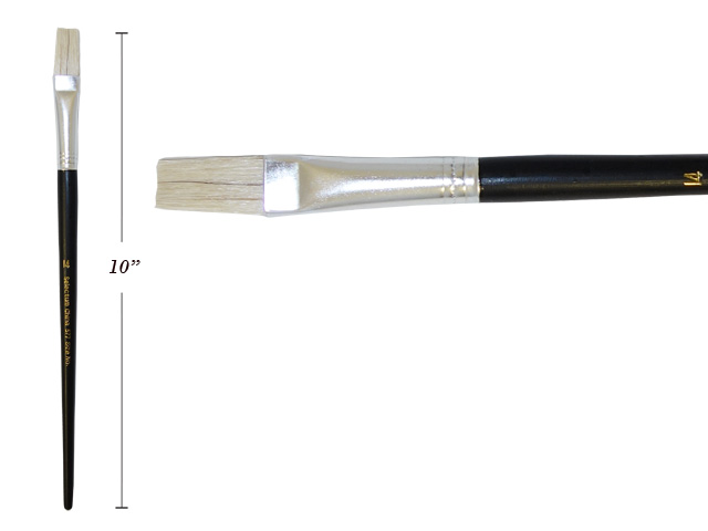Flat Hog Hair Bristle Brush - Size 14 image