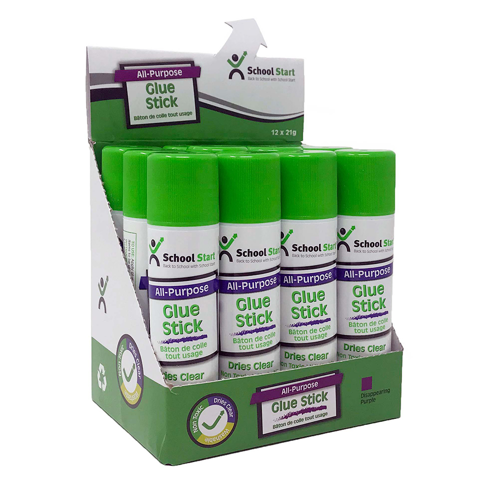 School Start Disappearing Purple Glue Stick - 21 g. - 12 Pack image