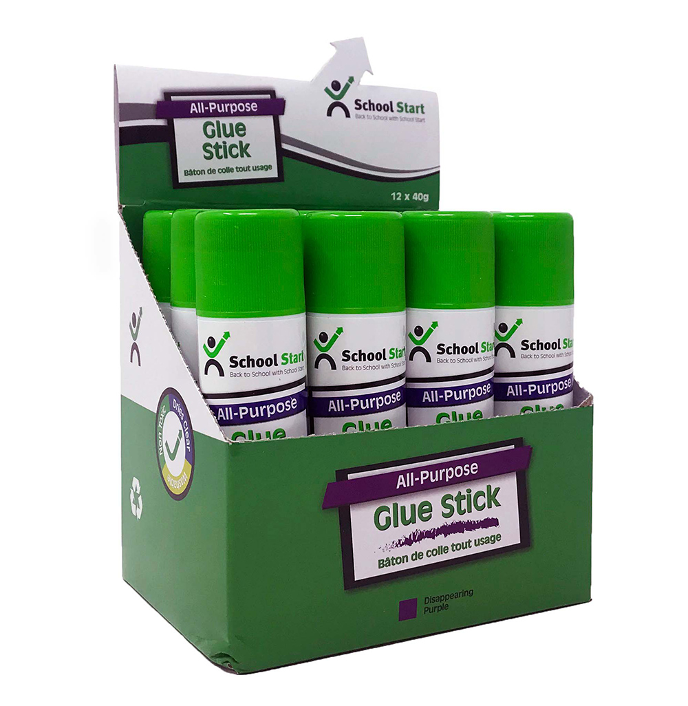 School Start Disappearing Purple Glue Stick - 40 g. - 12 Pack image