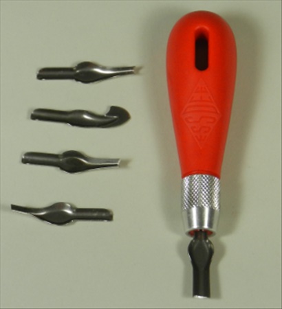 Lino Cutter Set (Lino Cutter Handle and Types 1, 2, 3, 4, and 5 Nibs) image