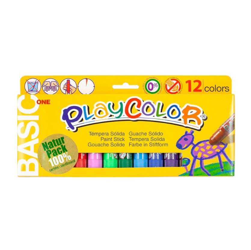 Playcolor Basic Tempera Paint Sticks - 12 Pack image