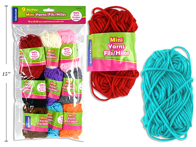 Selectum Mini Coloured Yarn - 9 pack (9 x 10g) image
