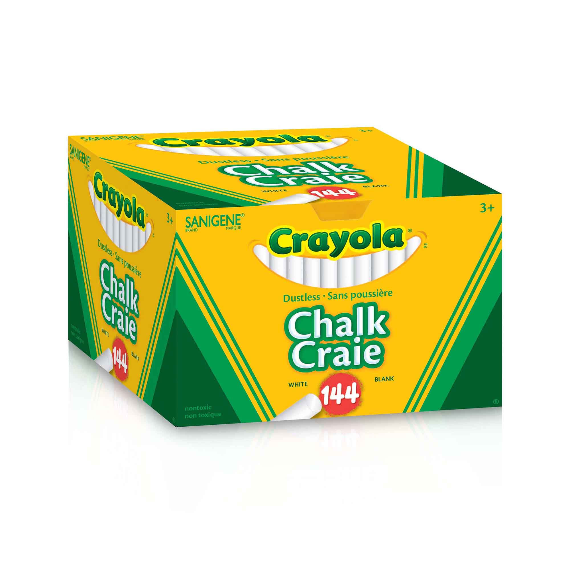 Crayola Dustless White Chalk - 144 Pack image