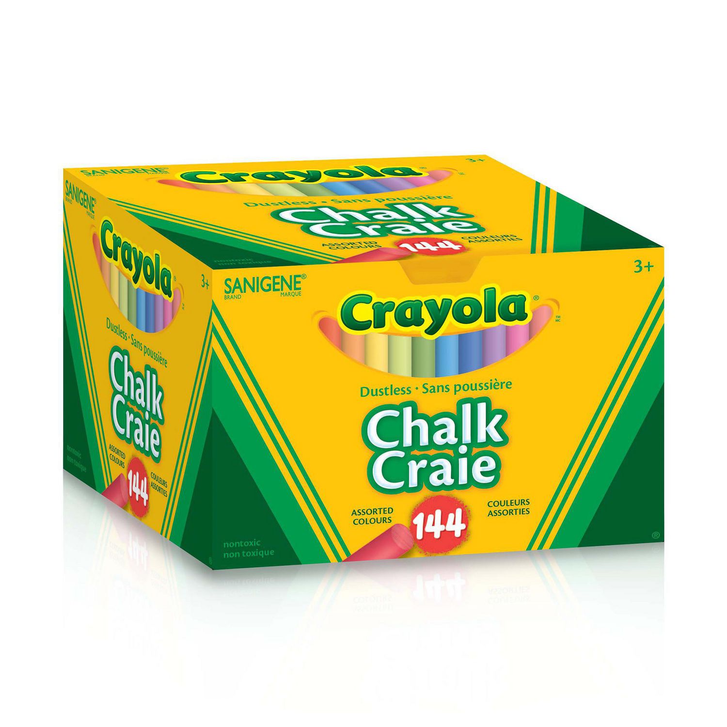 Crayola Dustless Coloured Chalk - 144 Pack image