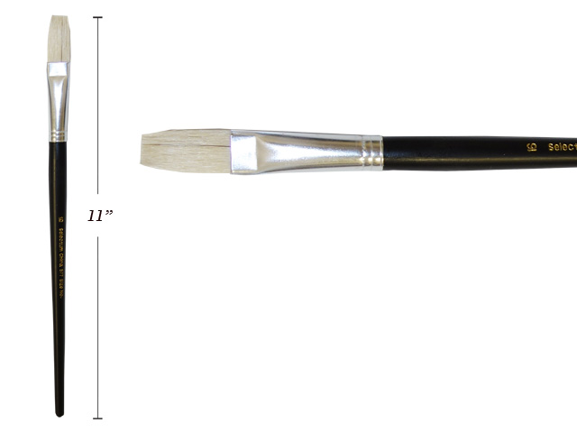 Flat Hog Hair Bristle Brush - Size 16 image