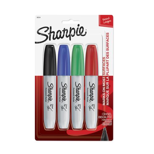 Sharpie Chisel Tip Assorted Permanent Markers - 4 Pack image