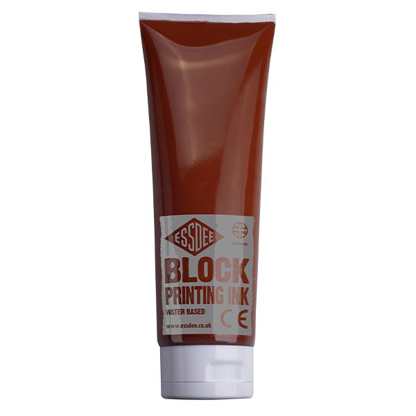 Lino Block Print Ink Watercolour Tube 300ml - Burnt Sienna image