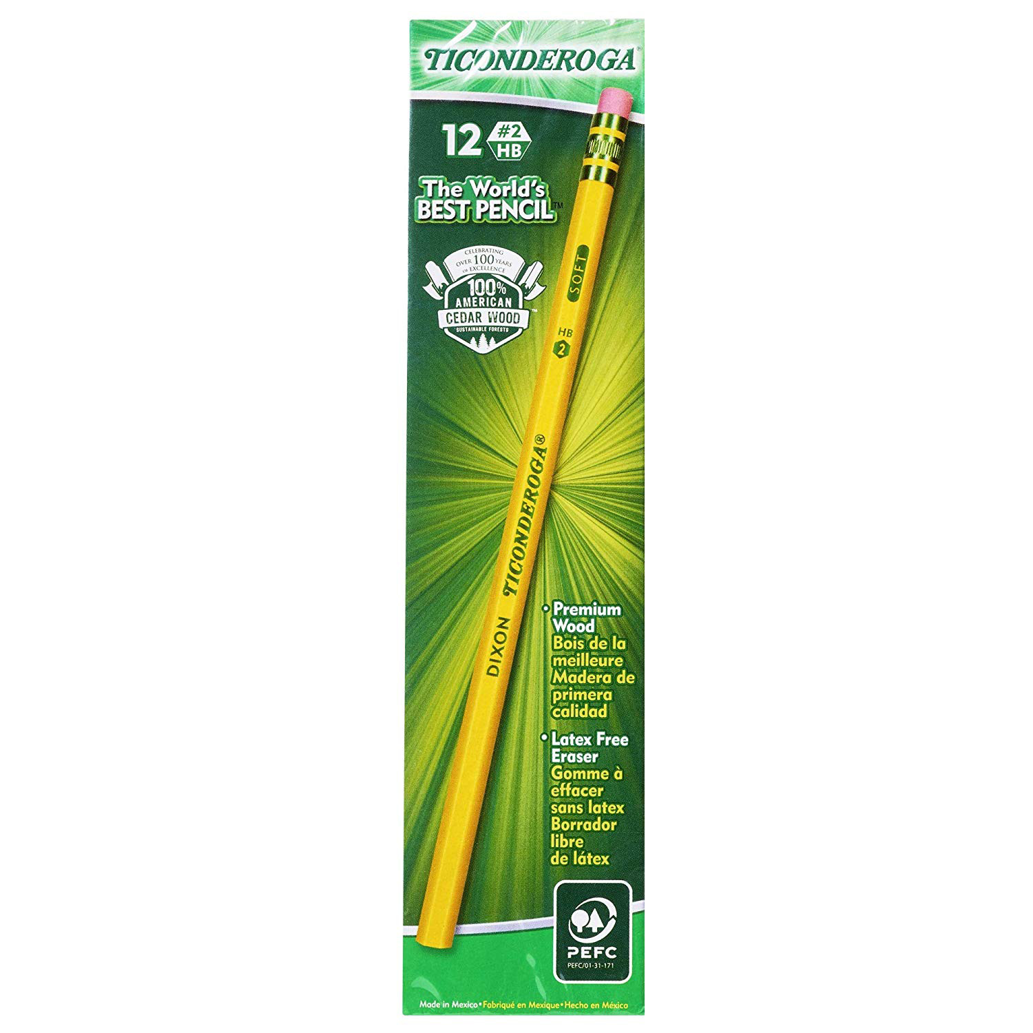 Dixon Ticonderoga HB #2 Pencils - 12 pack image