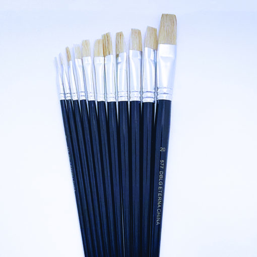 Flat Hog Hair Bristle Brush - Size 2 image