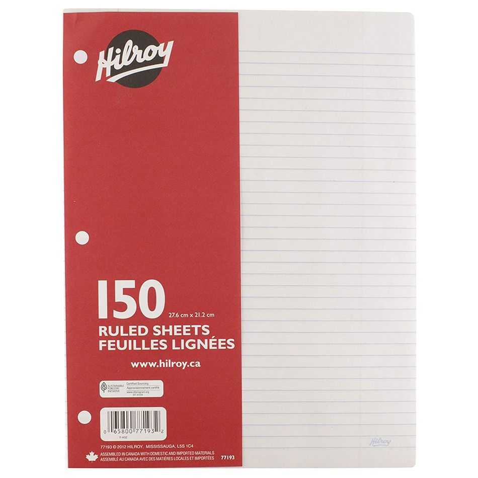 Hilroy Lined Looseleaf Paper - 150 sheets image