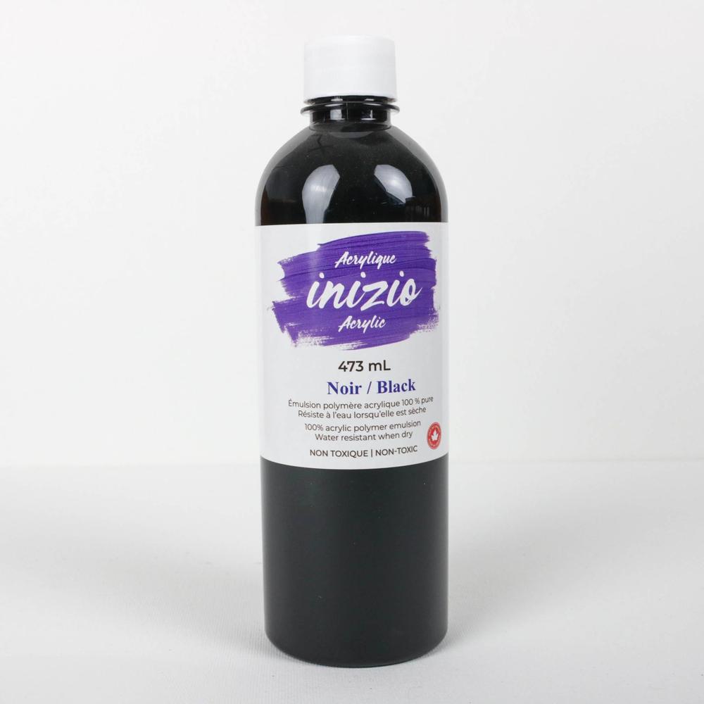 Inizio Acrylic Paint 473ml - Black image
