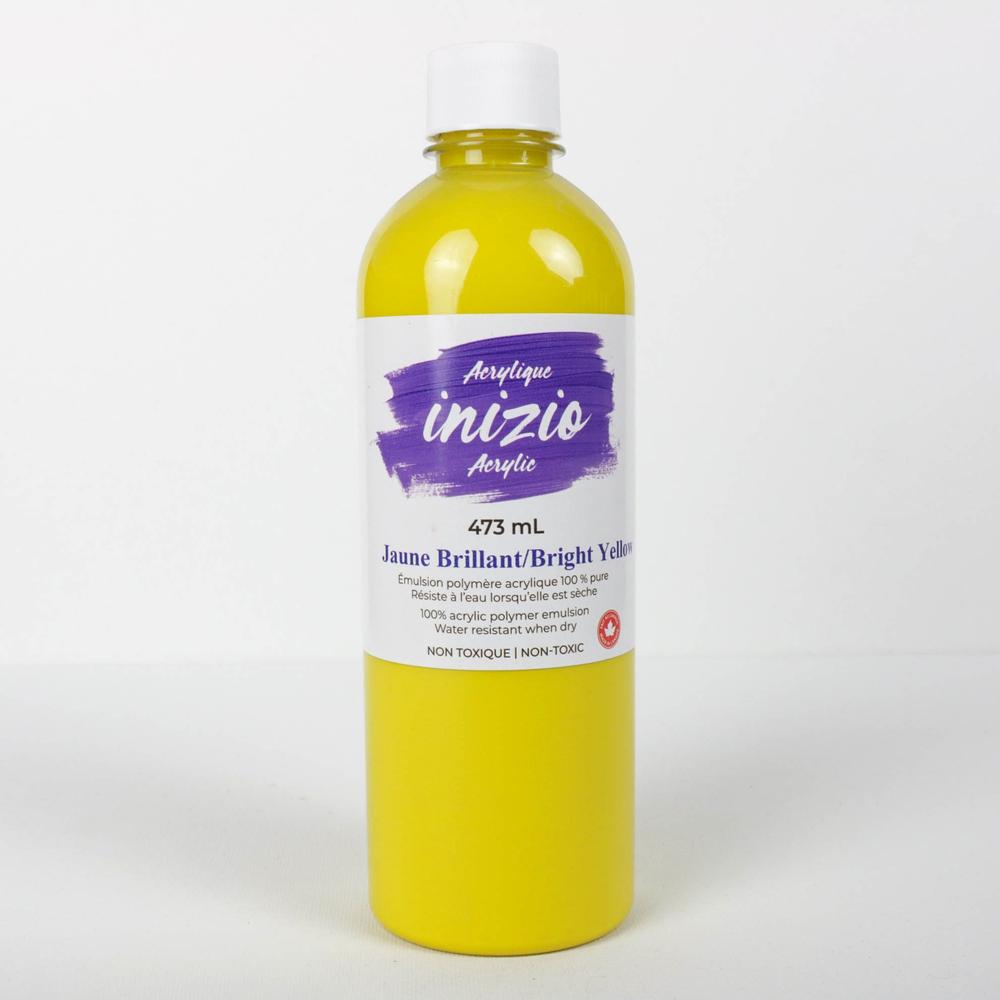 Inizio Acrylic Paint 473ml - Bright Yellow image