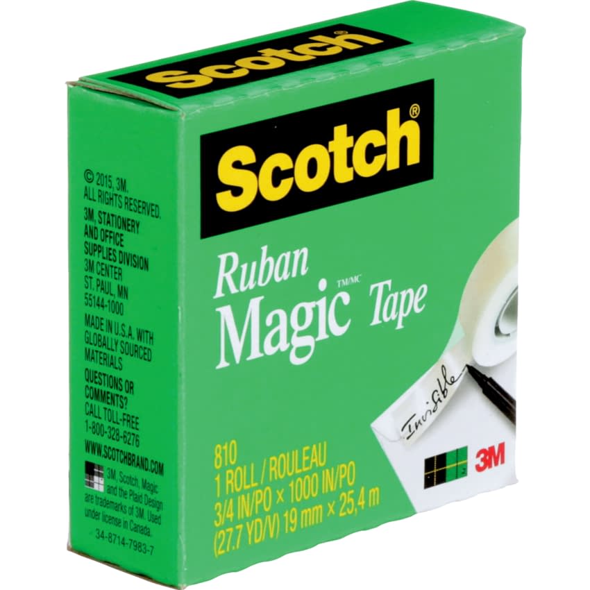 Scotch Magic Tape 3/4 in x 27.7 yd (19 mm x 25.4 m) image
