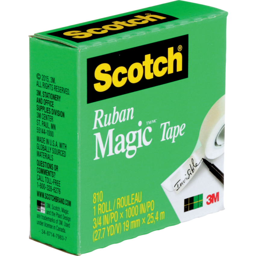 Scotch Magic Tape 3/4 in x 27.7 yd (19 mm x 25.4 m) image