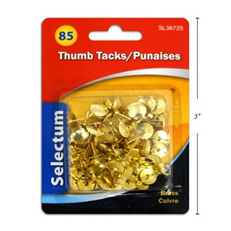 Brass Thumbtacks - 85 pieces image