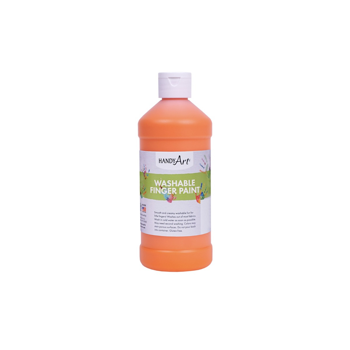 Handy Art 16oz Washable Finger Paint - Orange image