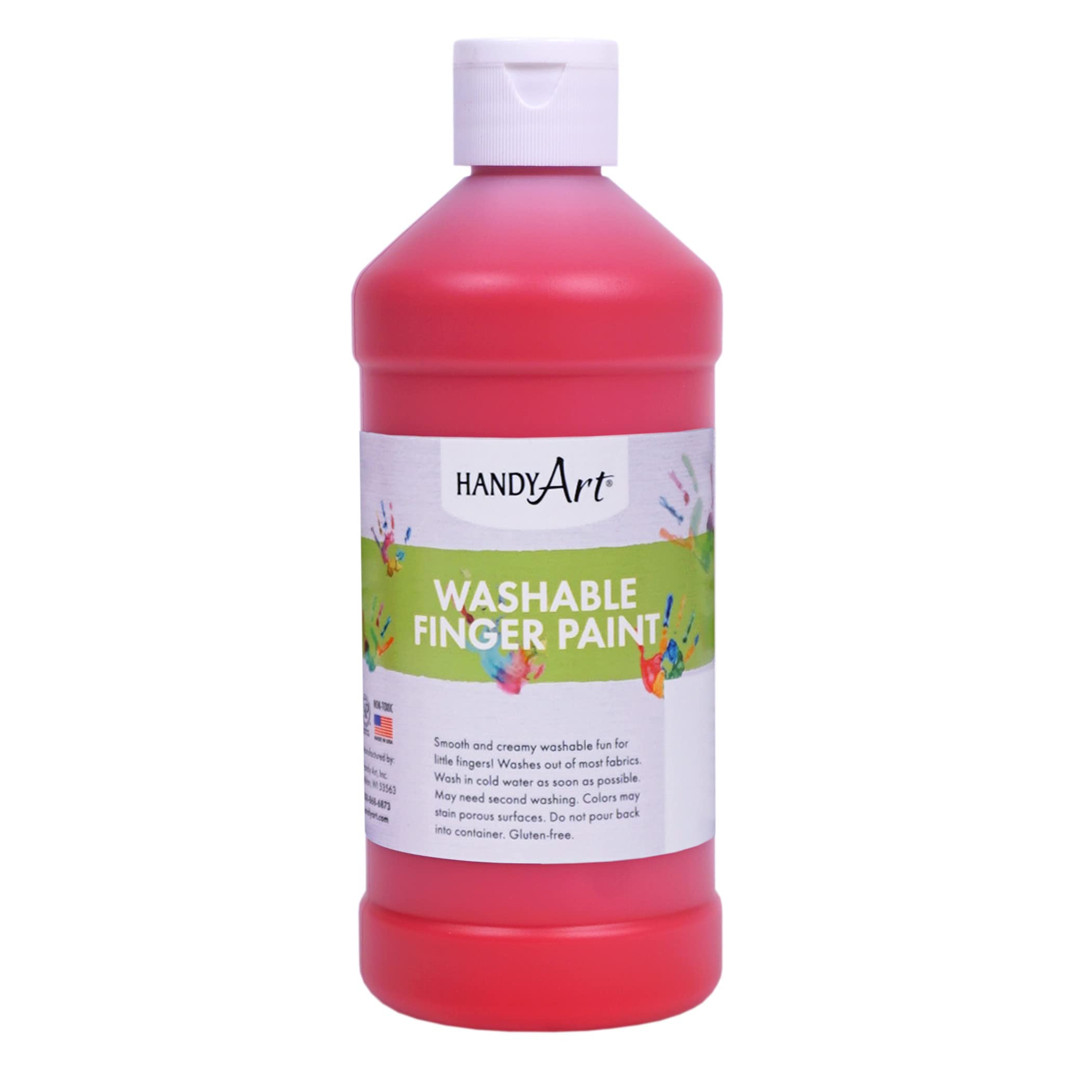 Handy Art 16oz Washable Finger Paint - Red image