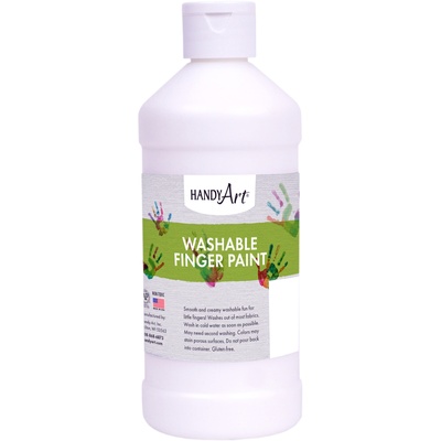Handy Art 16oz Washable Finger Paint - White image