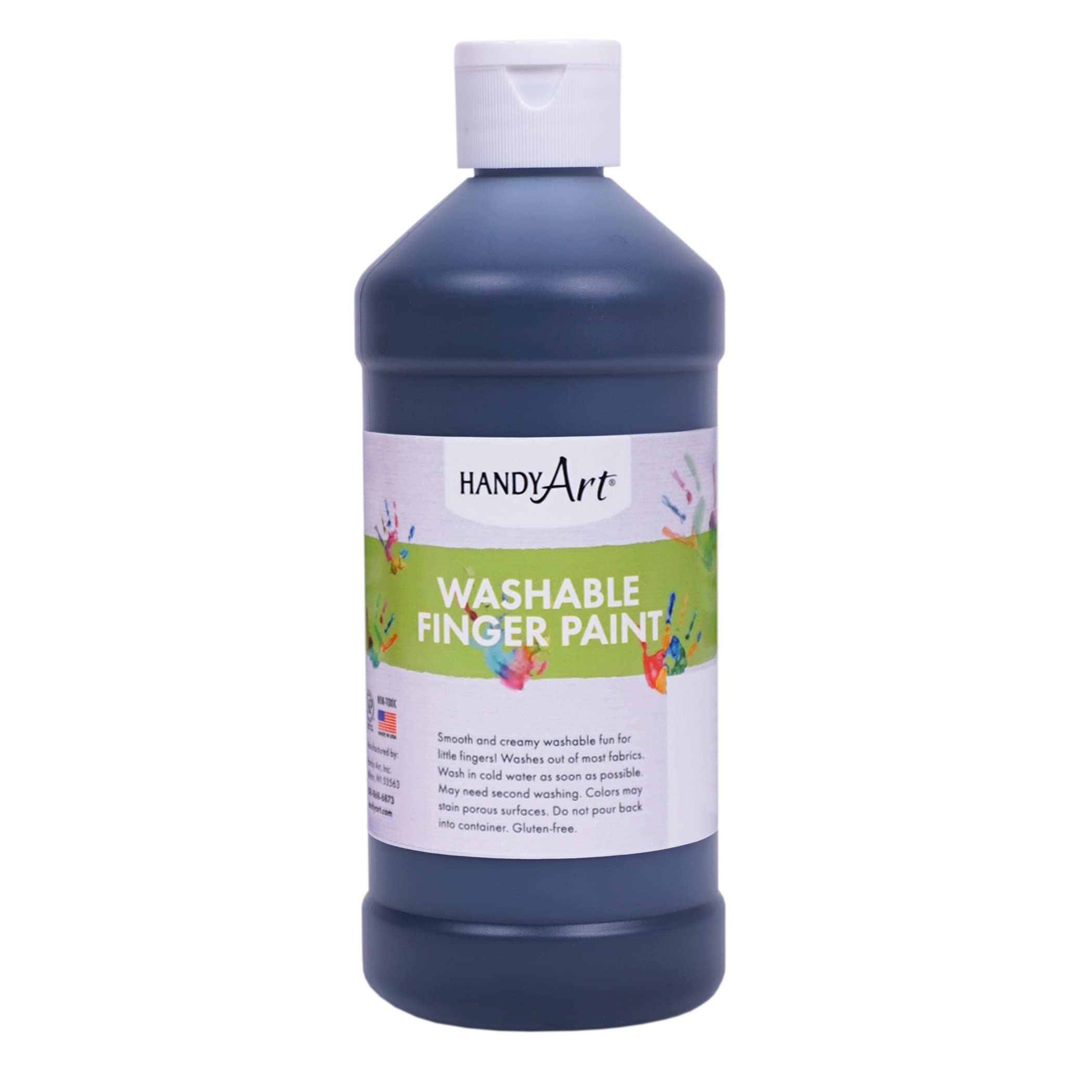 Handy Art 16oz Washable Finger Paint - Black image