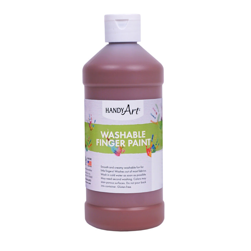 Handy Art 16oz Washable Finger Paint - Brown image