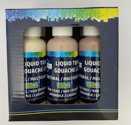 Washable Liquid Tempera Paint Set (6 x 100ml) - Multicultural image