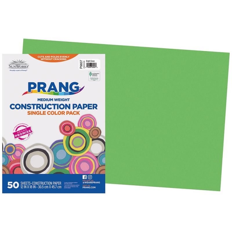 Prang Bright Green Construction Paper (12