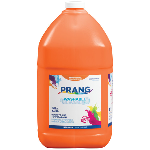 Prang Washable Liquid Tempera Paint (128 oz Jug) Orange image