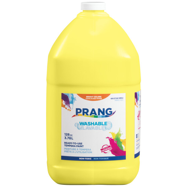 Prang Washable Liquid Tempera Paint (128 oz Jug) Yellow image