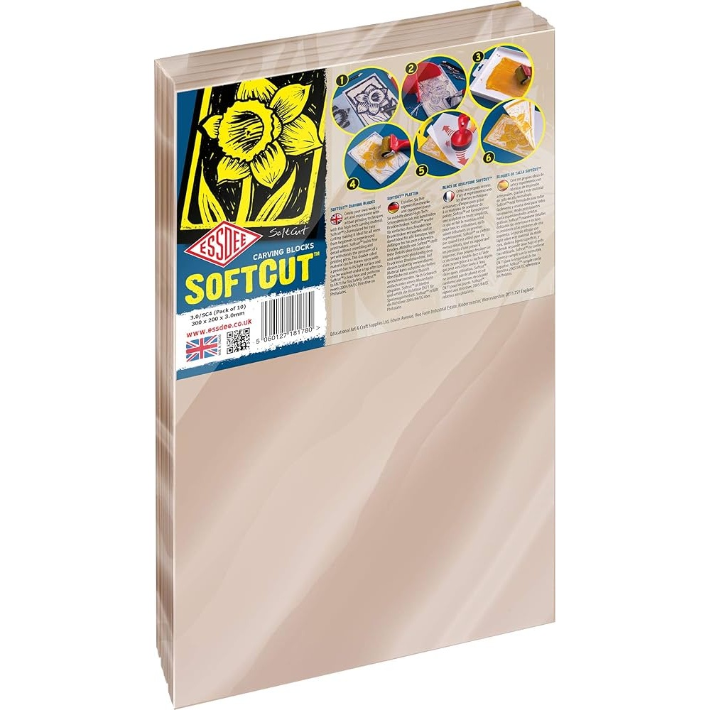 Essdee White Linoleum Soft Cut Blocks 8