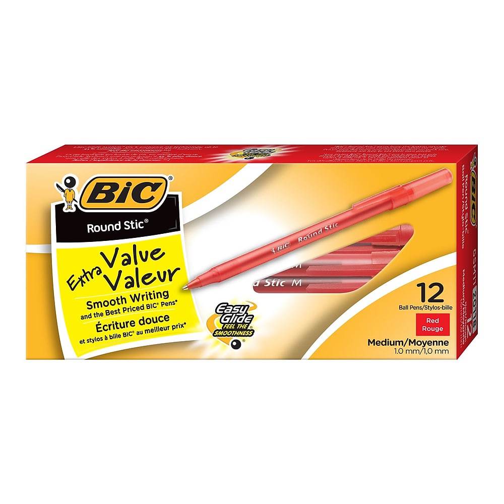 Bic Pens (medium red) - 12 pack image