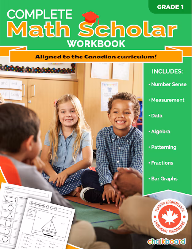 Complete Math Scholar Workbook - Grade 1 image