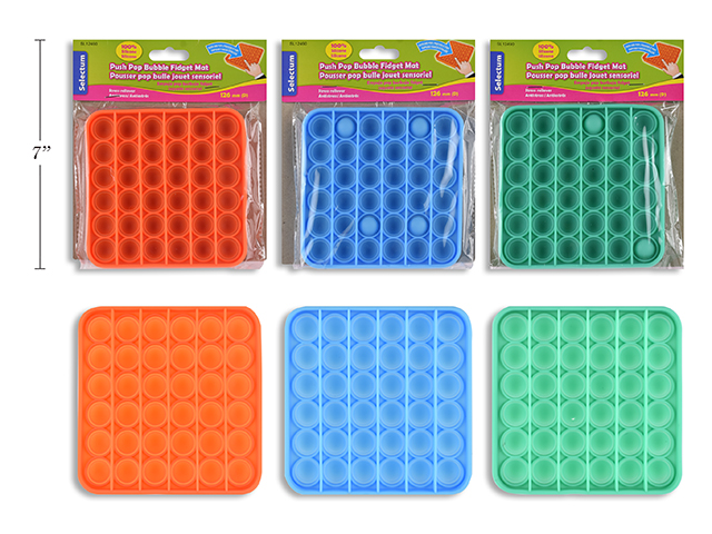 Selectum Silicone Push Pop Bubble Fidget Square - Assorted Colours image