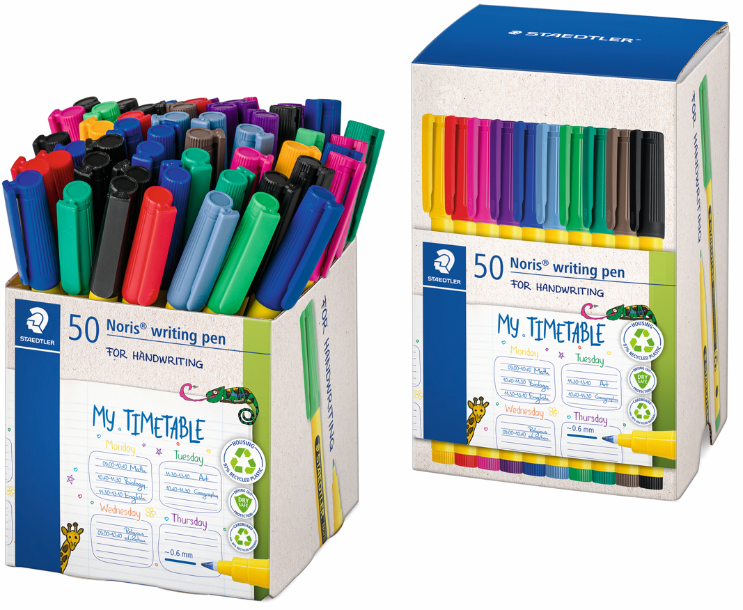 Staedtler Noris Writing Pens (0.6 mm assorted, felt tip) - 50 Pack image