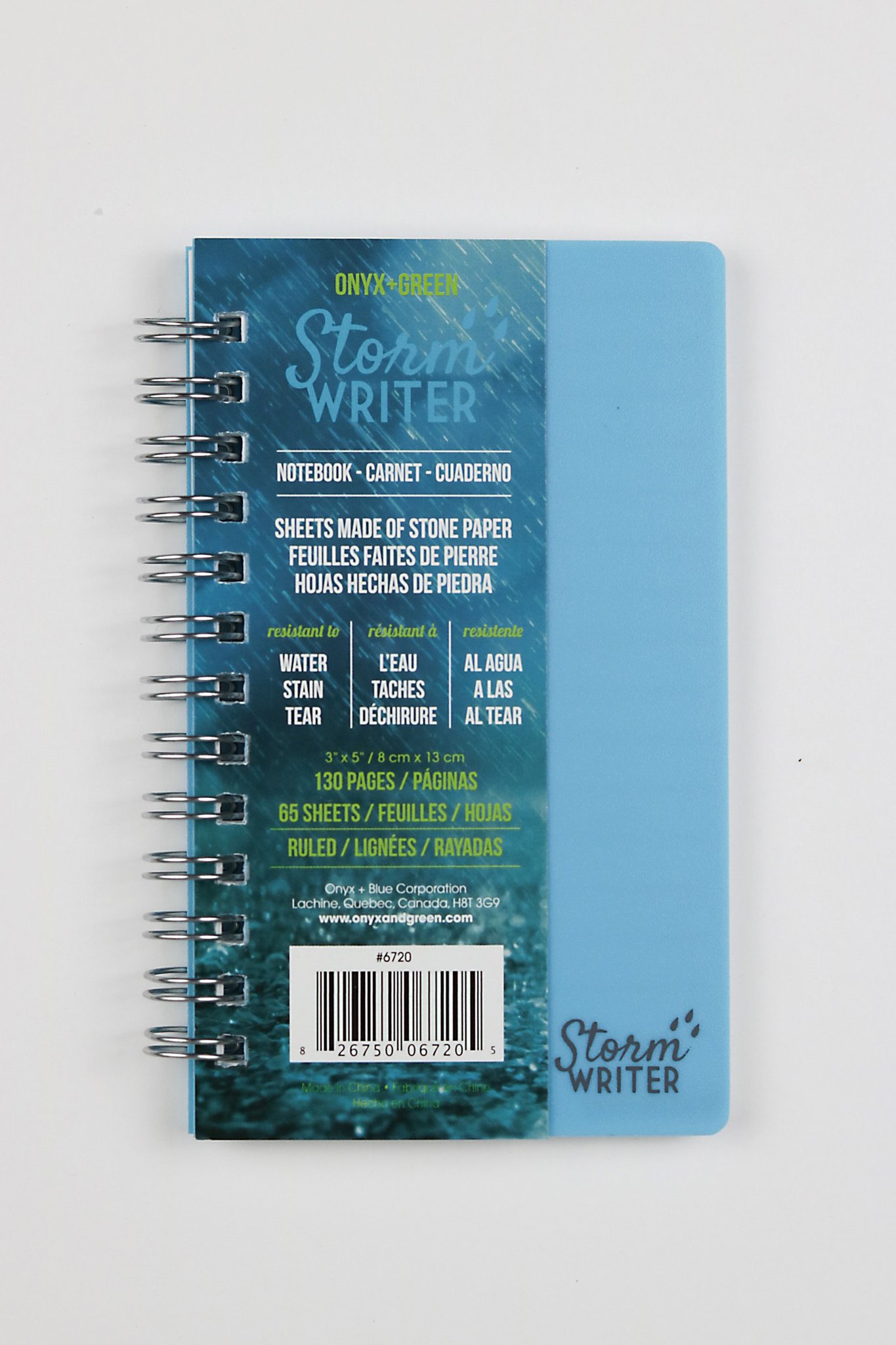 Storm Writer Waterproof Stone Paper Notebook w/ Side Coil (3