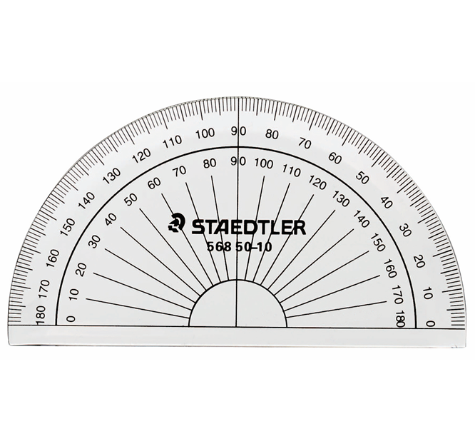 Staedtler Solid Plastic Protractor - 4
