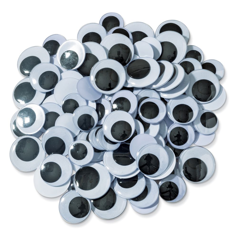 Creativity Street Jumbo Assorted Black Wiggle Eyes - 100 pieces image