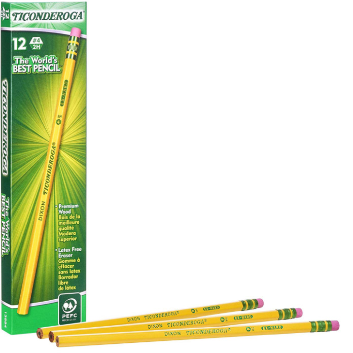 Dixon Ticonderoga 2H #4 Pencils - 12 pack image