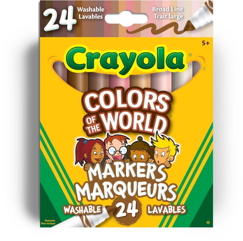 Crayola Colours of the World Washable Markers Broad Line - 24 Pack image