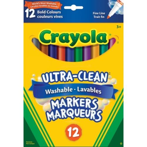 Crayola Bold Fine Line Washable Markers - 12 pack image