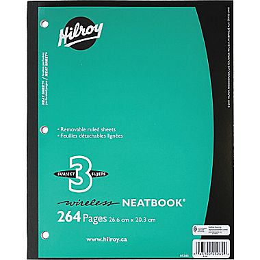 Hilroy 3 Subject Neat book (10 1/2 x 8) - 264 pages image